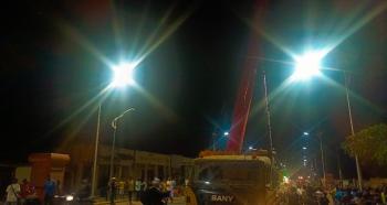 Eclairage publique a Kananga