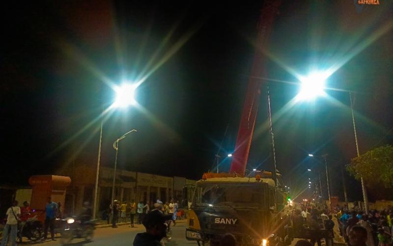 Eclairage publique a Kananga